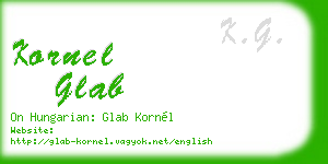 kornel glab business card